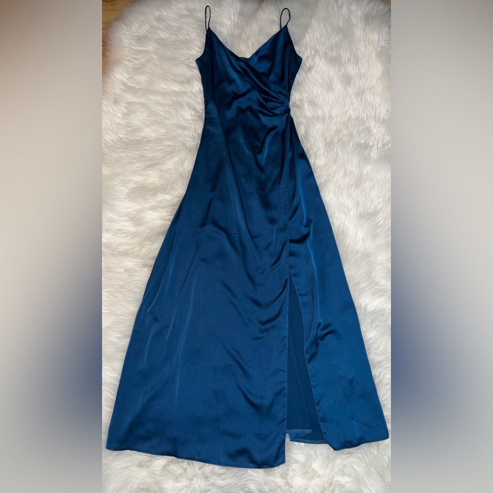 Nasty Gal. Navy maxi dress.